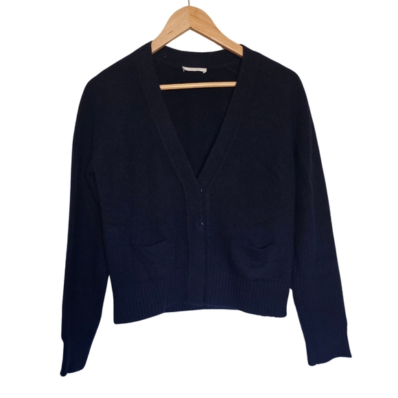 Chloe Sweaters - Chloe Ultra Marine Cashmere Button Down Cardigan